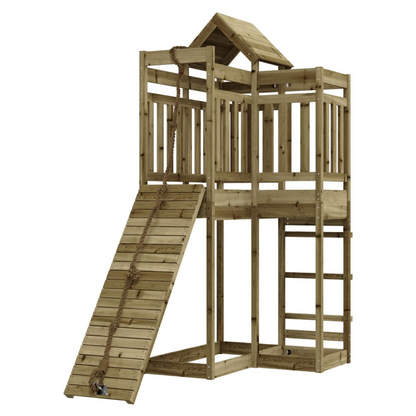 Playhouse with Climbing Wall Impregnated Wood Pine
