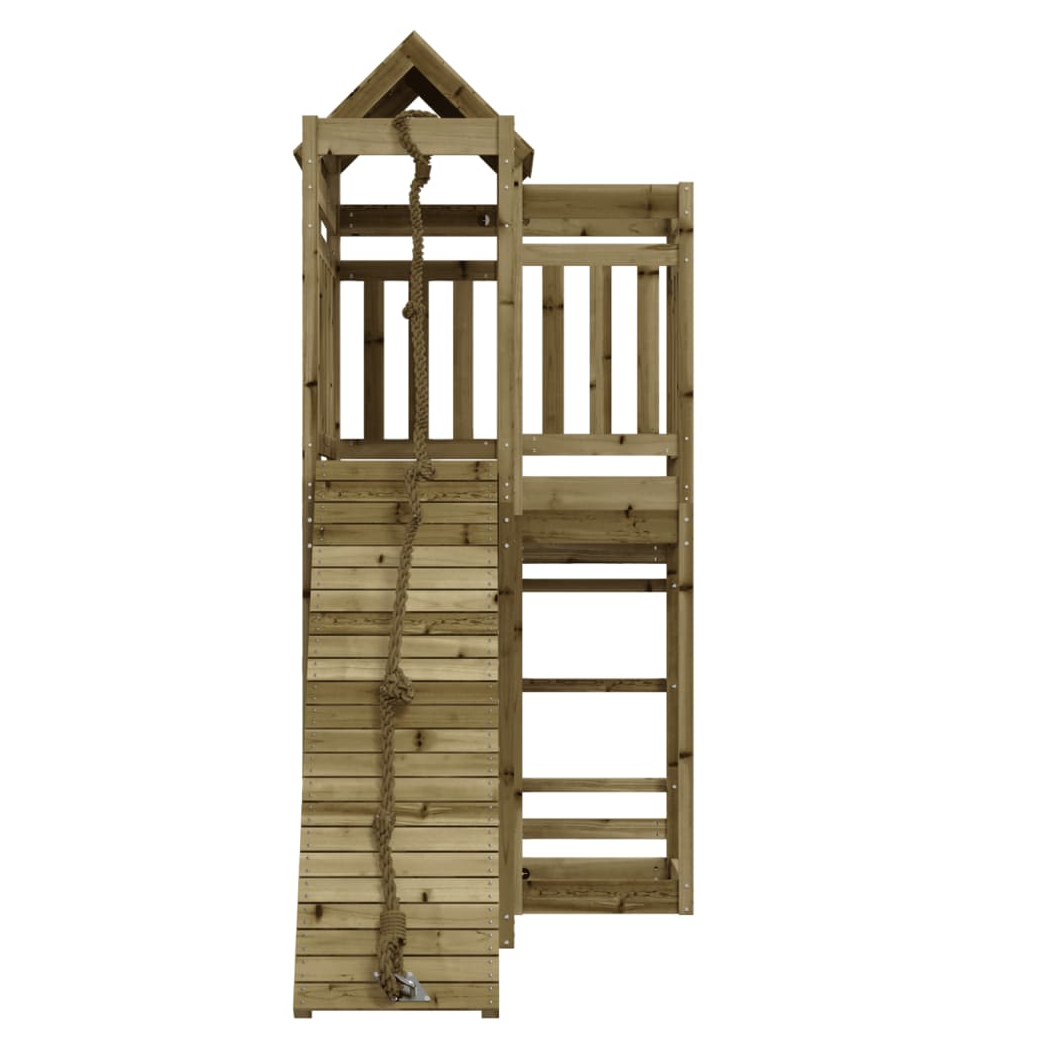 Playhouse with Climbing Wall Impregnated Wood Pine