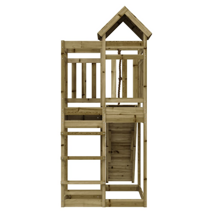 Playhouse with Climbing Wall Impregnated Wood Pine