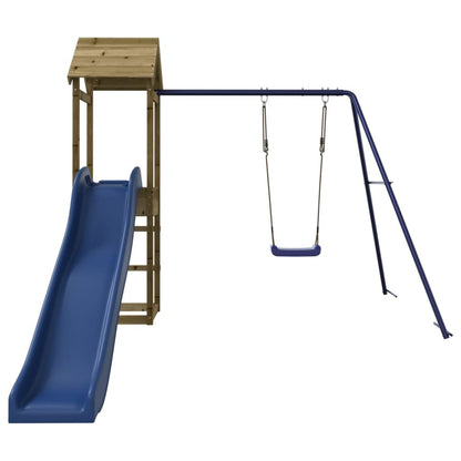 Playhouse with Slide Swing Impregnated Wood Pine