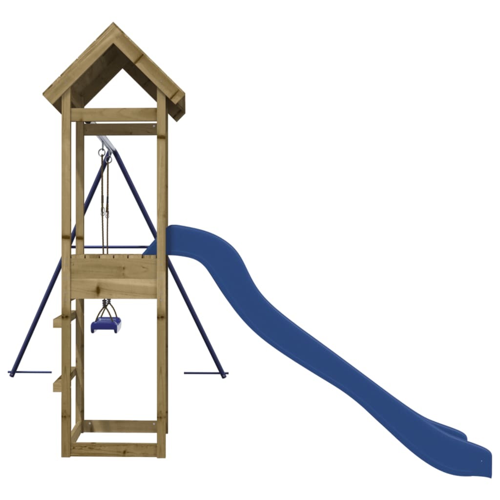 Playhouse with Slide Swing Impregnated Wood Pine