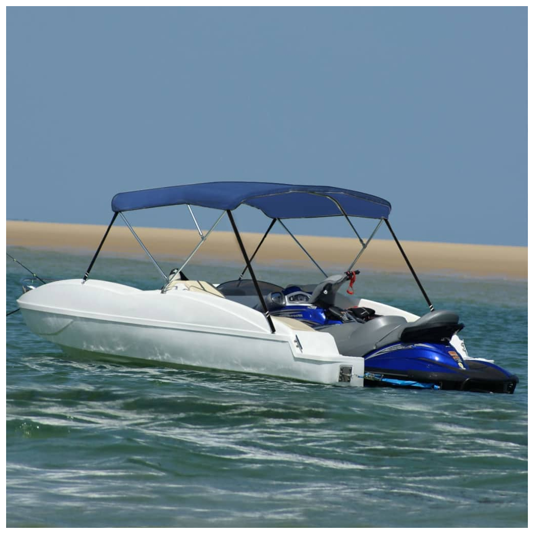 3 Bow Bimini Top Blue 183x140x137 cm