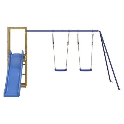Playhouse with Slide Swings Impregnated Wood Pine