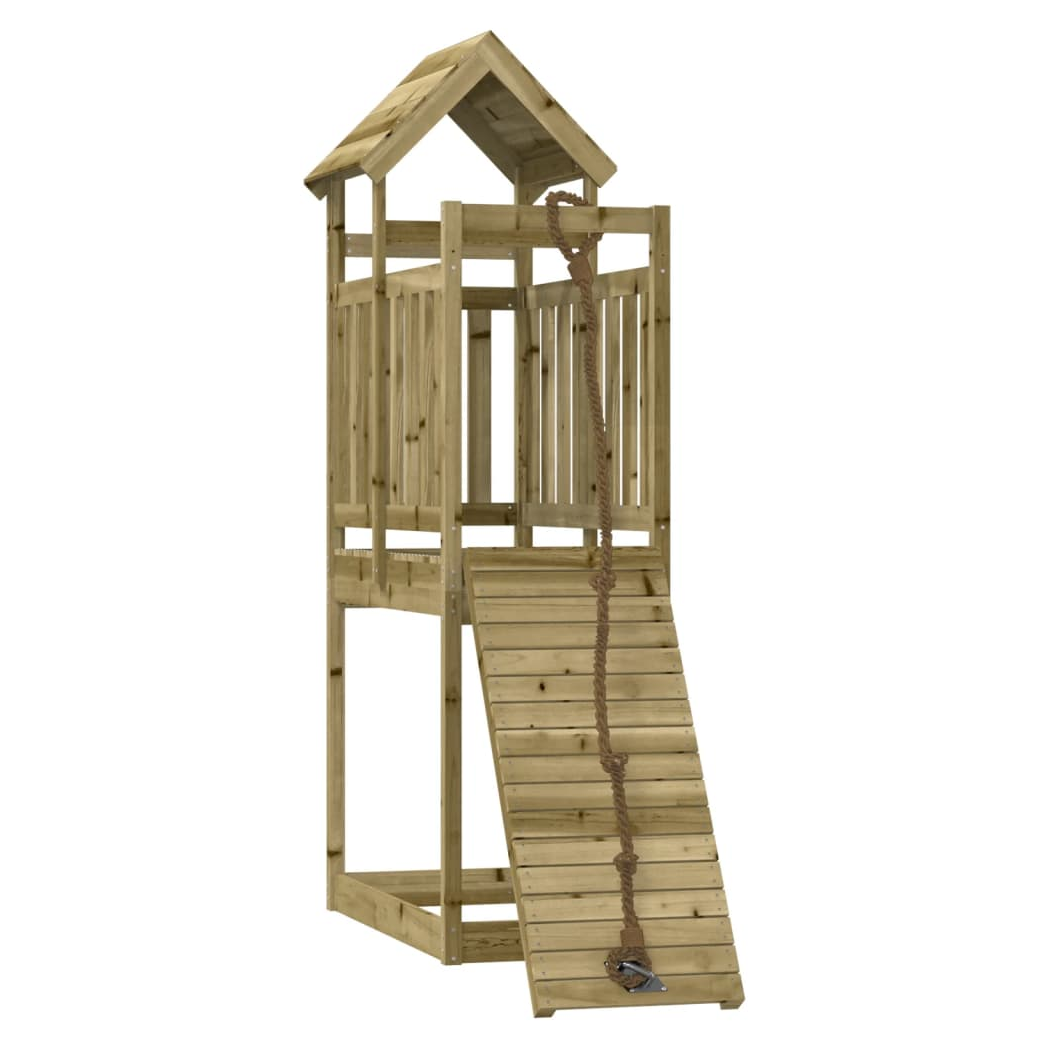 Playhouse with Climbing Wall Impregnated Wood Pine