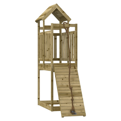 Playhouse with Climbing Wall Impregnated Wood Pine