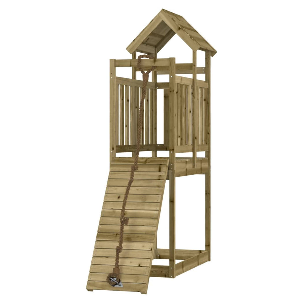 Playhouse with Climbing Wall Impregnated Wood Pine