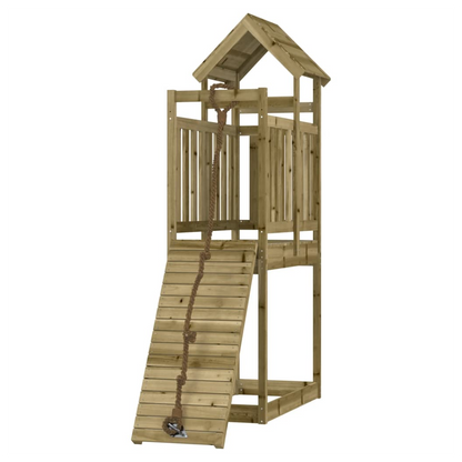 Playhouse with Climbing Wall Impregnated Wood Pine