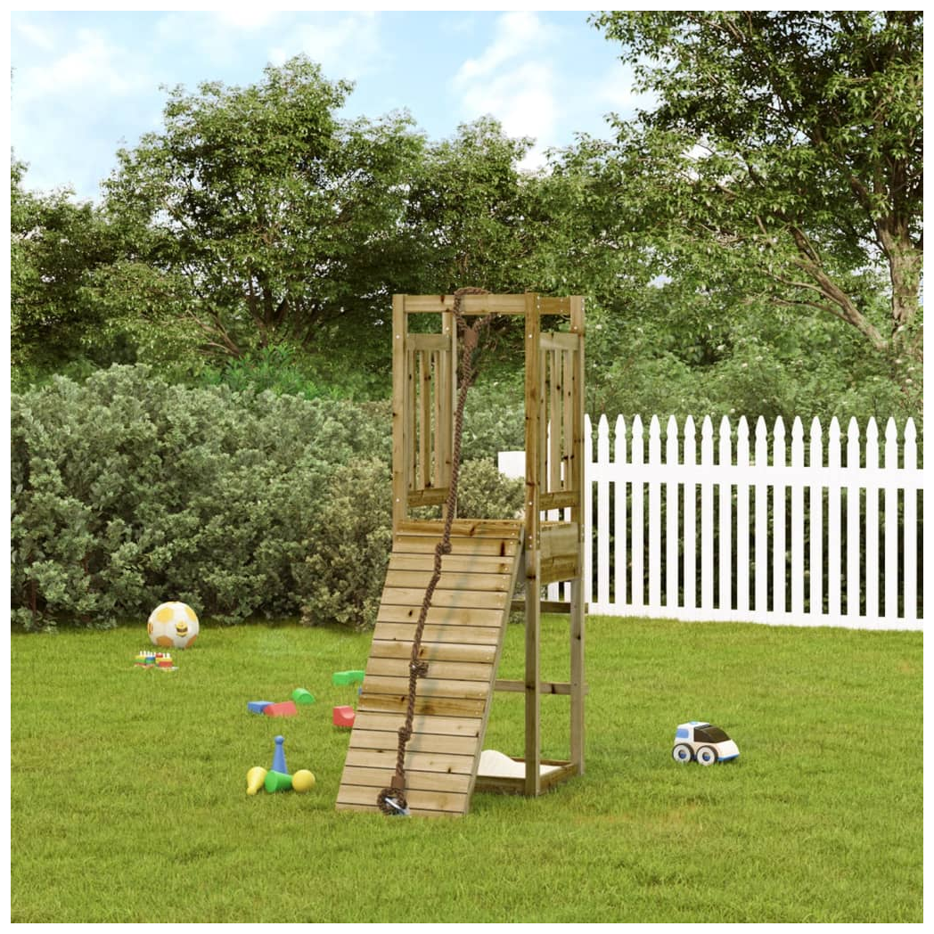 Playhouse with Climbing Wall Impregnated Wood Pine