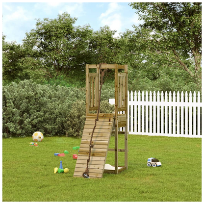 Playhouse with Climbing Wall Impregnated Wood Pine