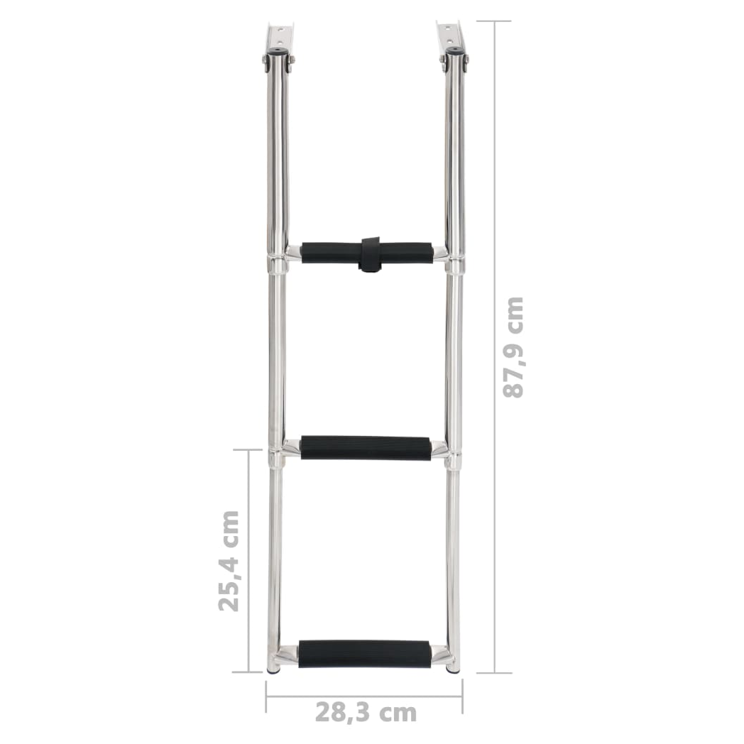 Folding Boarding Ladder 3-step Stainless Steel