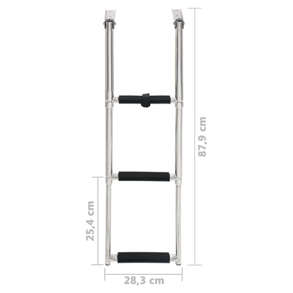 Folding Boarding Ladder 3-step Stainless Steel