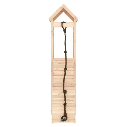 Playhouse with Climbing Wall Solid Wood Pine