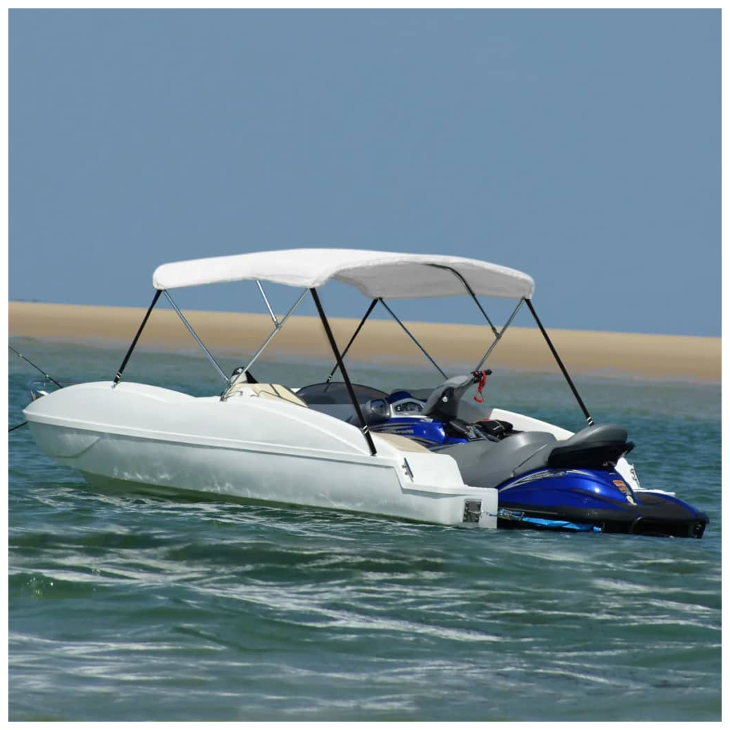3 Bow Bimini Top White 183x140x137 cm