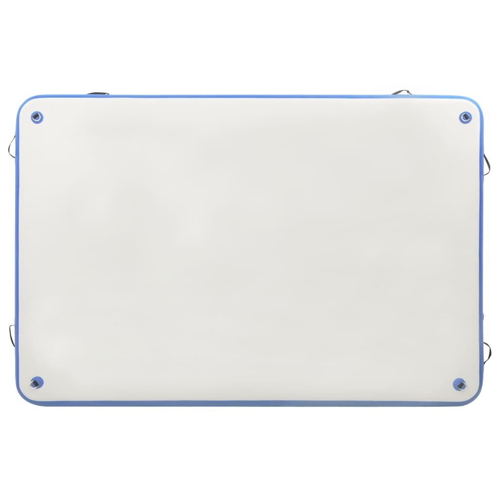 Inflatable Floating Deck Blue and White 200x150x15 cm