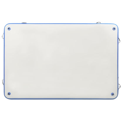 Inflatable Floating Deck Blue and White 200x150x15 cm