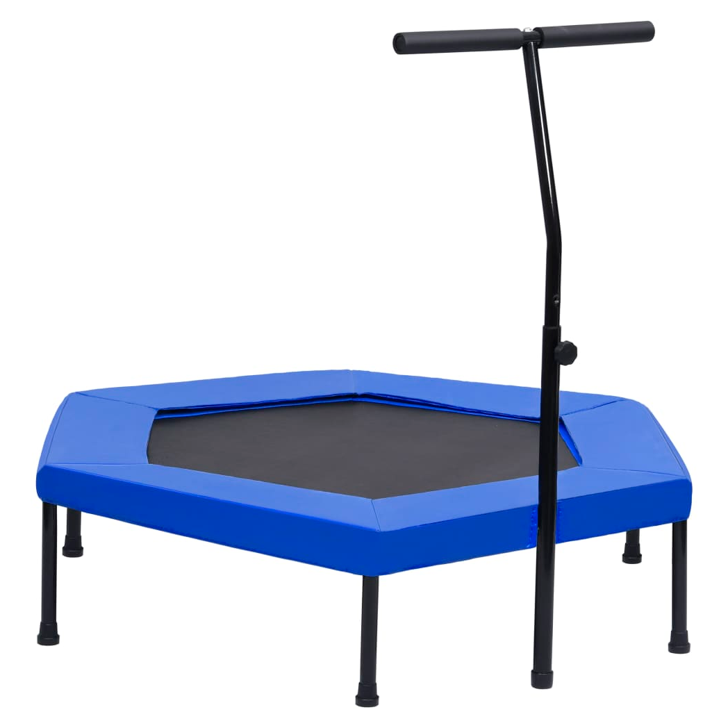 Fitness Trampoline with Handle and Safety Pad Hexagon 122 cm