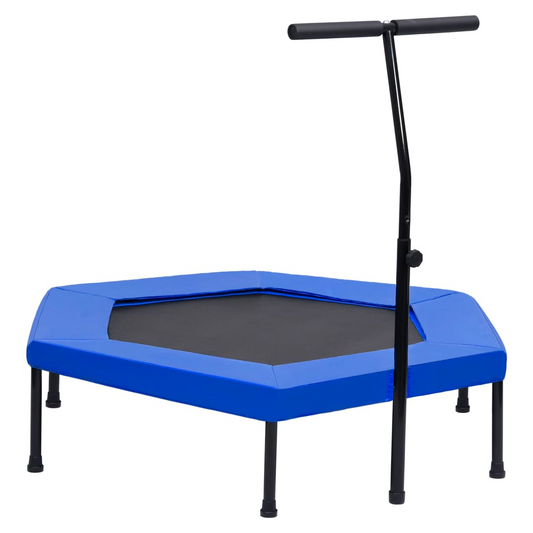 Fitness Trampoline with Handle and Safety Pad Hexagon 122 cm