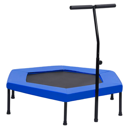 Fitness Trampoline with Handle and Safety Pad Hexagon 122 cm