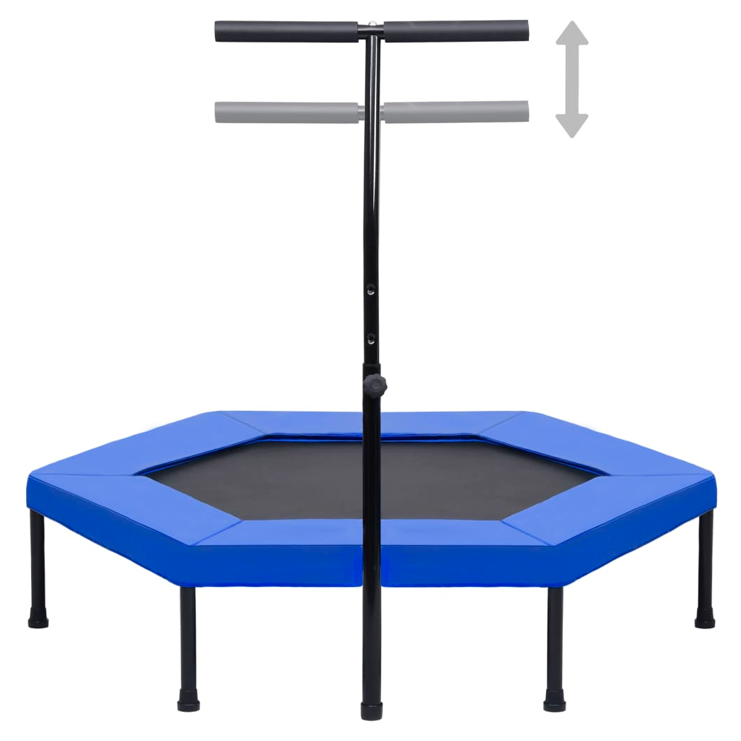 Fitness Trampoline with Handle and Safety Pad Hexagon 122 cm