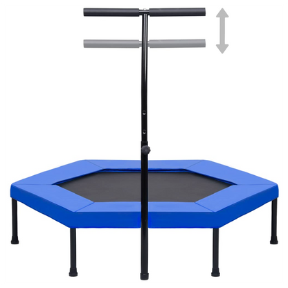 Fitness Trampoline with Handle and Safety Pad Hexagon 122 cm