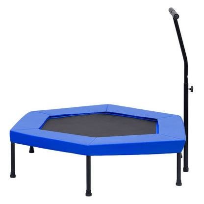 Fitness Trampoline with Handle and Safety Pad Hexagon 122 cm