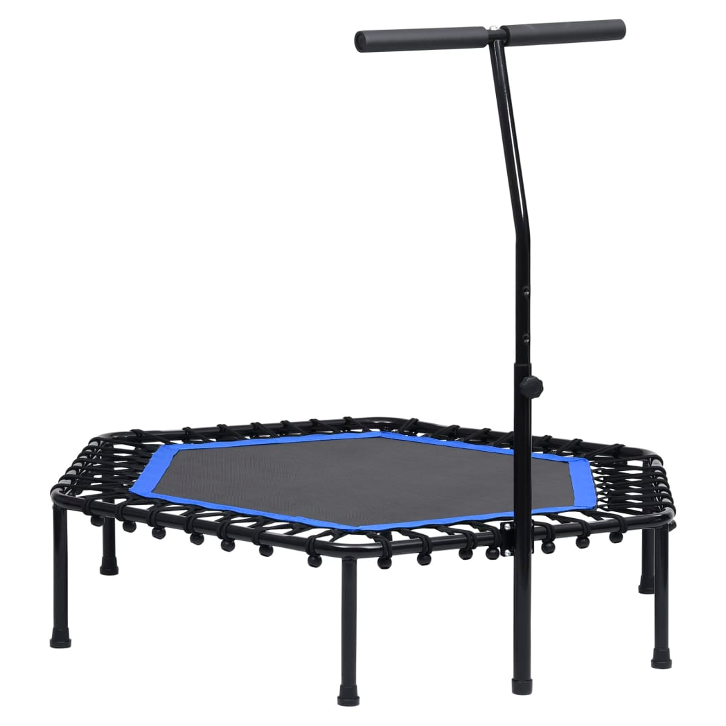 Fitness Trampoline with Handle and Safety Pad Hexagon 122 cm