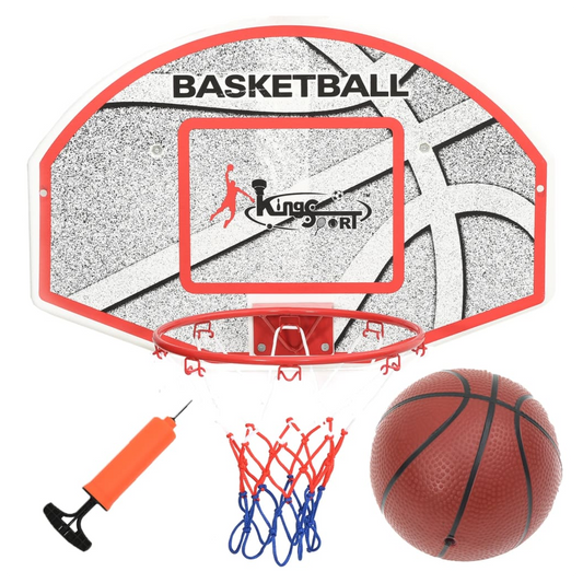 Five Piece Wall Mounted Basketball Backboard Set 66x44.5 cm