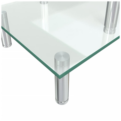2-Tier Monitor Stand Transparent Glass