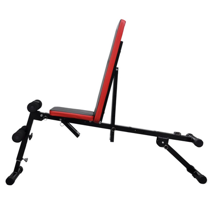 Adjustable Sit-up Bench with Barbell and Dumbbell Set 60.5 kg