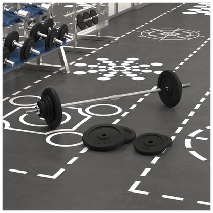 Barbell with Plates 60 kg Cast Iron