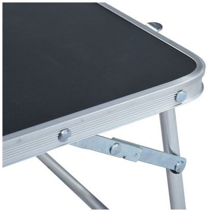 Folding Camping Table Grey Aluminium 60x40 cm