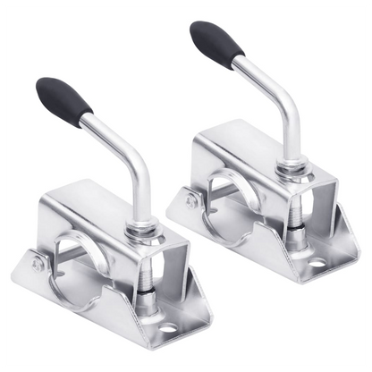 Jockey Wheel Clamps 2 pcs 13.5x6.5x14 cm Galvanised Steel