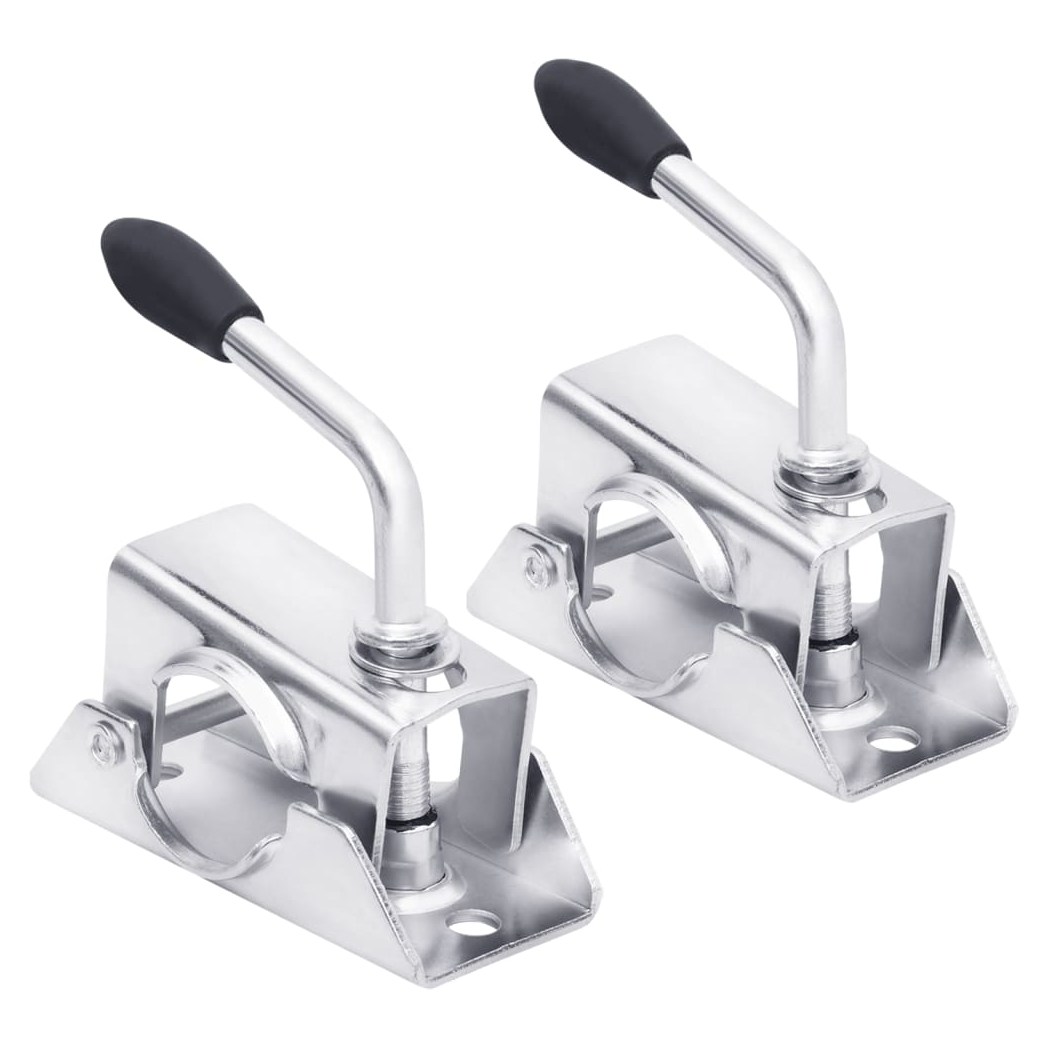 Jockey Wheel Clamps 2 pcs 13.5x6.5x14 cm Galvanised Steel