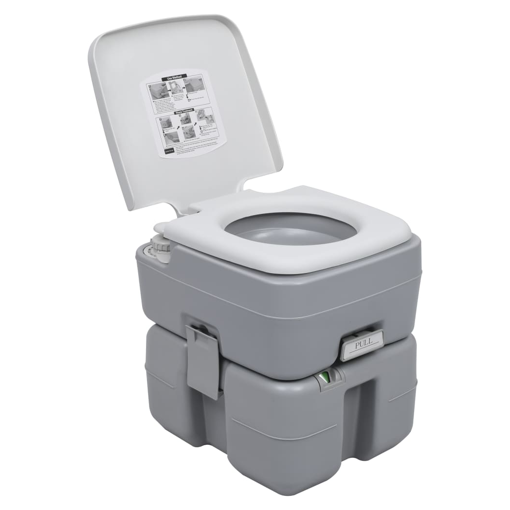 Portable Camping Toilet Grey 20+10 L