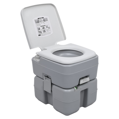 Portable Camping Toilet Grey 20+10 L