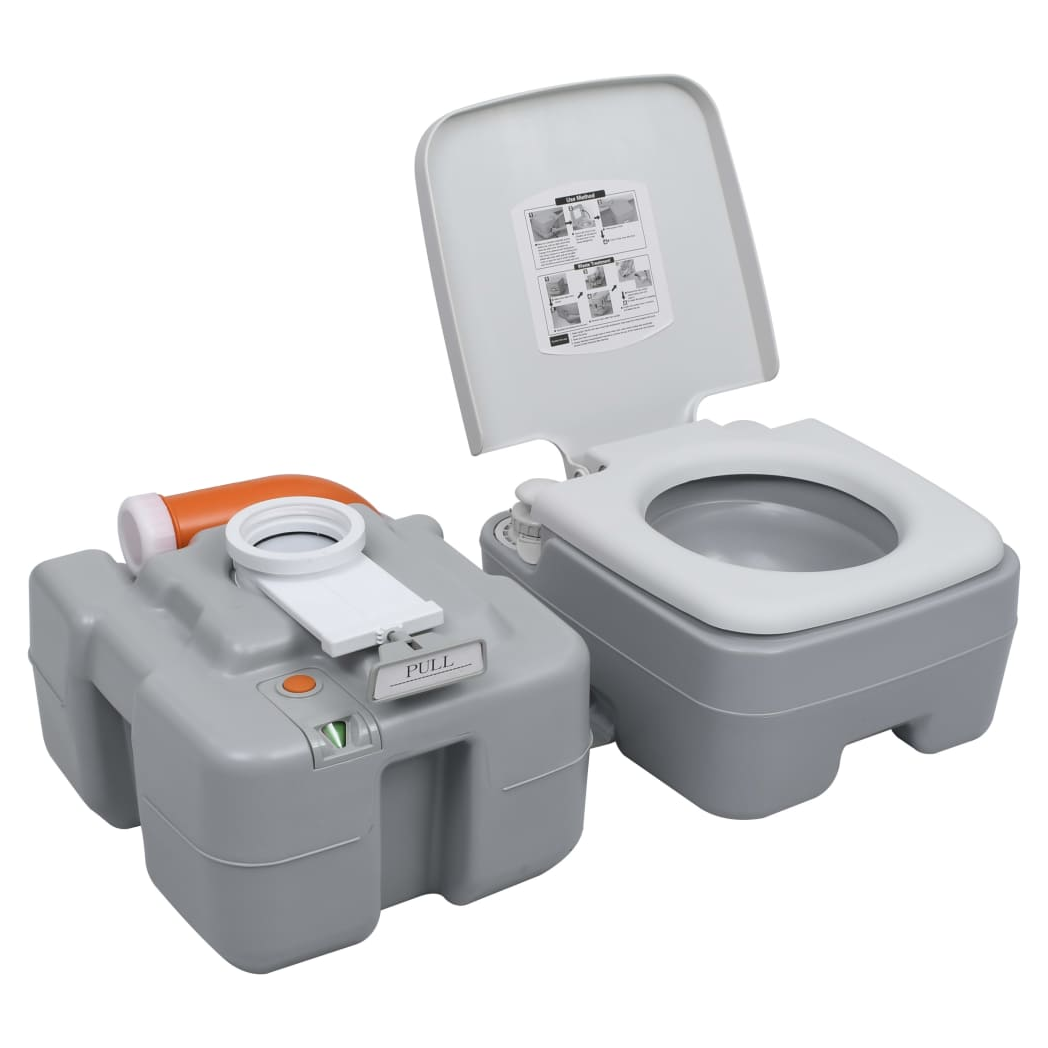 Portable Camping Toilet Grey 20+10 L
