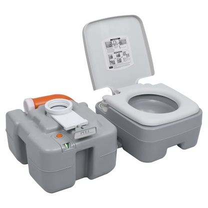 Portable Camping Toilet Grey 20+10 L