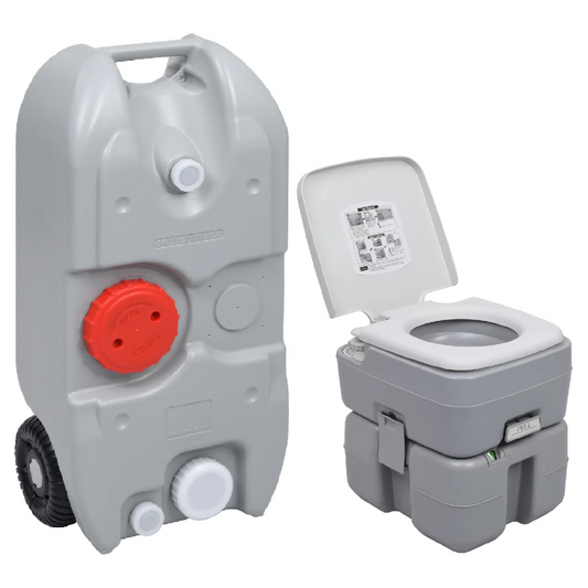 Portable Camping Toilet and Water Tank Set