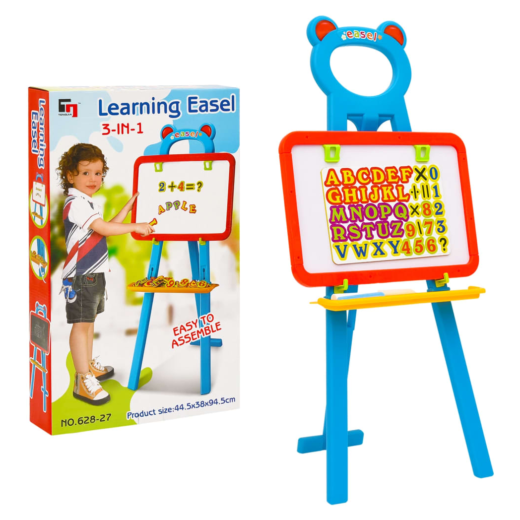 2-1 Children Easel with Chalkboard and Whiteboard