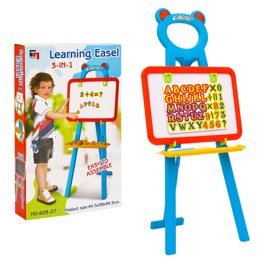 2-1 Children Easel with Chalkboard and Whiteboard