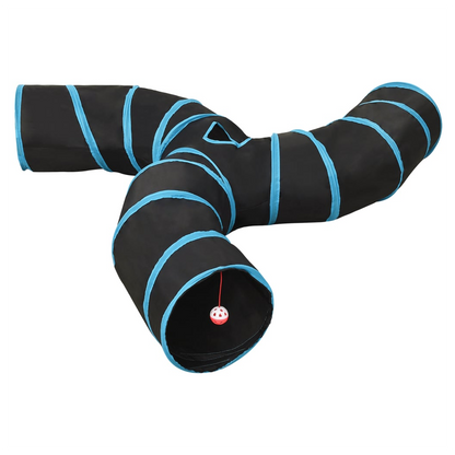 Cat Tunnel 3-way Black and Blue 25 cm Polyester