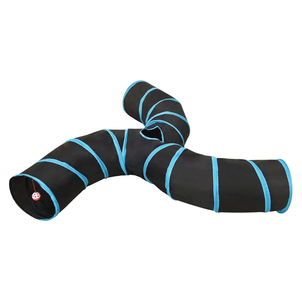 Cat Tunnel 3-way Black and Blue 25 cm Polyester