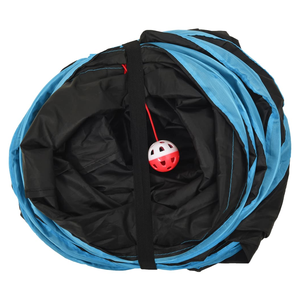 Cat Tunnel 3-way Black and Blue 25 cm Polyester
