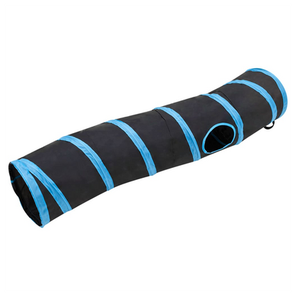 S-shaped Cat Tunnel Black and Blue 122 cm Polyester