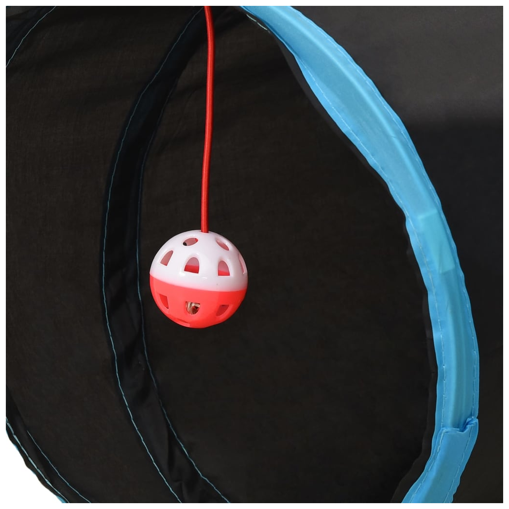 S-shaped Cat Tunnel Black and Blue 122 cm Polyester