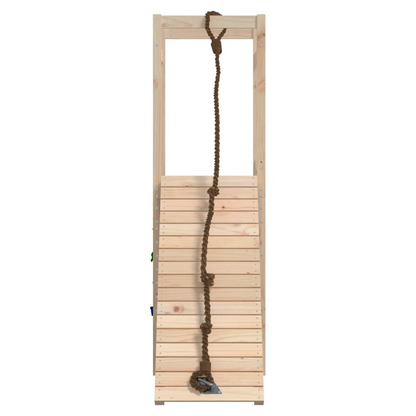 Playhouse with Climbing Wall Solid Wood Pine