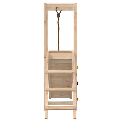 Playhouse with Climbing Wall Solid Wood Pine