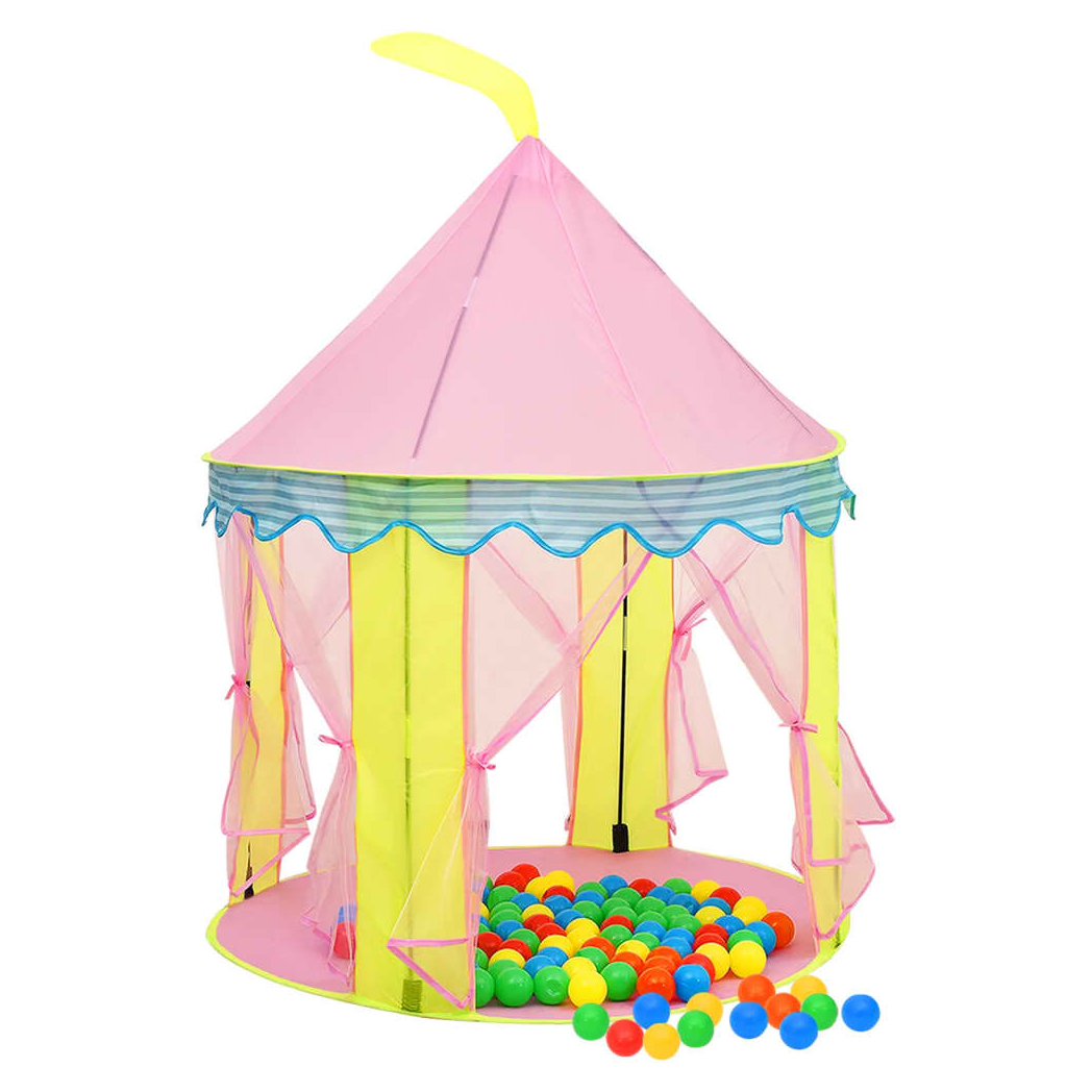 Children Play Tent with 250 Balls Pink 100x100x127 cm