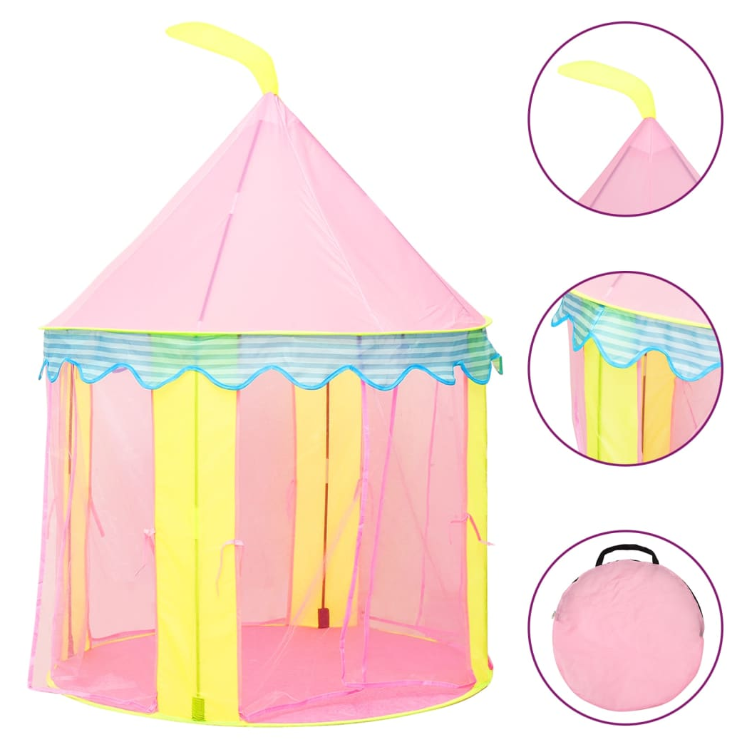 Children Play Tent with 250 Balls Pink 100x100x127 cm