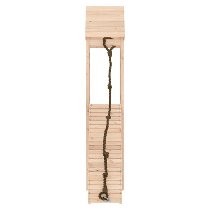 Playhouse with Climbing Wall Solid Wood Pine